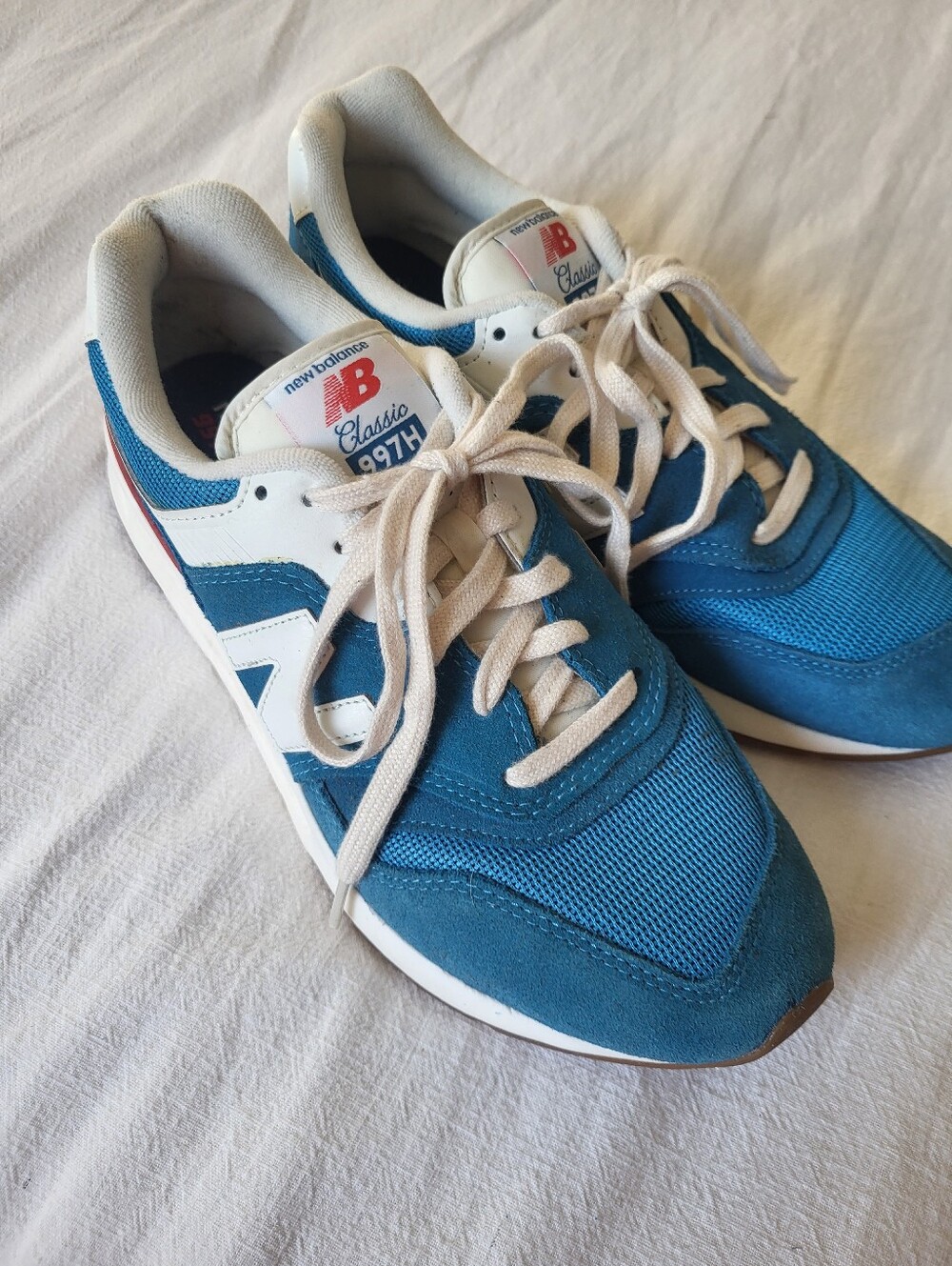New Balance 997H Vintage Pack Light Rogue Wave Blue Suede Sneaker Sz 8.5 - Picture 2 of 12